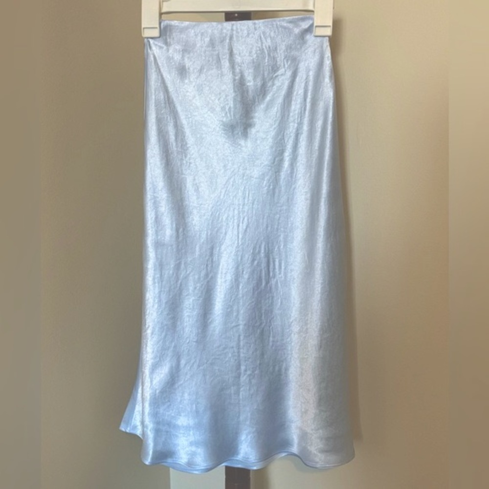 Aritzia (Babaton) Slip Midi Skirt - Size 00 - Glimmer Blue